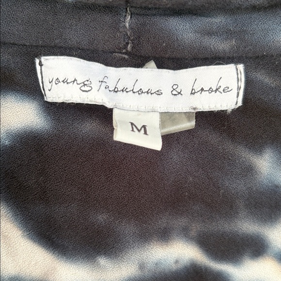 Young Fabulous & Broke Black and White Tie-Dye Cardigan - Picture 3 of 7